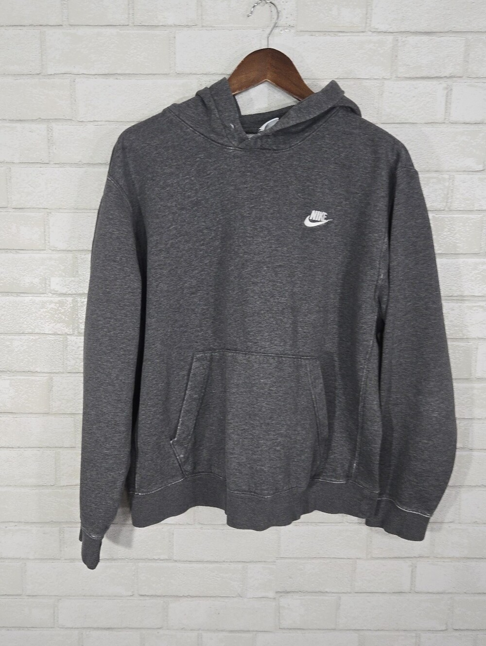 NIKE plain gray hooded sweatshirt - Picture 2 of 13